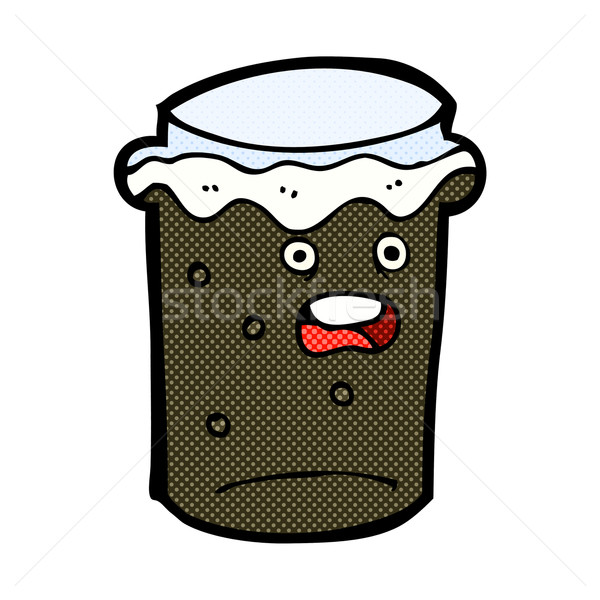 comic cartoon glass of stout beer Stock photo © lineartestpilot