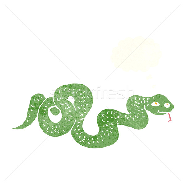 Cartoon змеи мысли пузырь стороны дизайна искусства Сток-фото © lineartestpilot