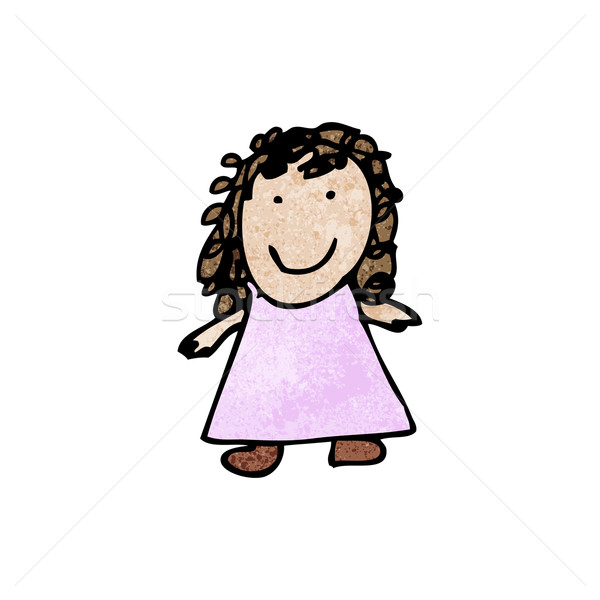 Zeichnung Mädchen keine Beschreibung Textur Hand Stock foto © lineartestpilot