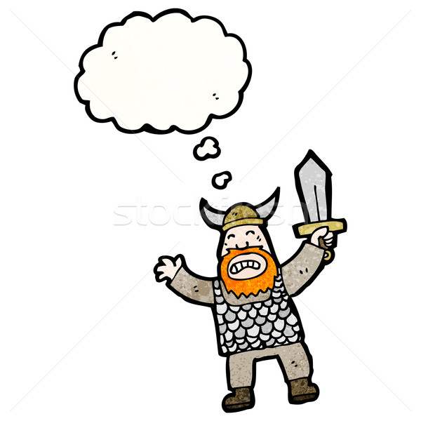 angry viking cartoon character Stock photo © lineartestpilot