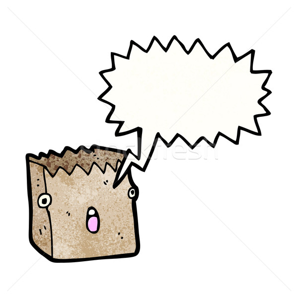 Stock photo: paper bag cartoon character