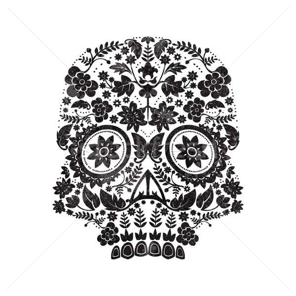 Сток-фото: день · мертвых · череп · шаблон · религии · мексиканских