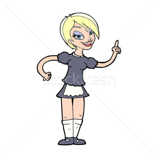 Desen animat chelneriţă comandă femeie proiect Imagine de stoc © lineartestpilot