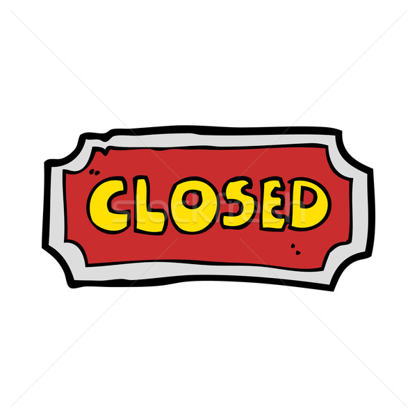 cartoon closed sign Stock photo © lineartestpilot