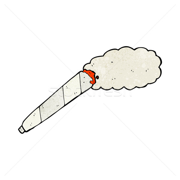 Cartoon марихуаны сигарету стороны дизайна Crazy Сток-фото © lineartestpilot