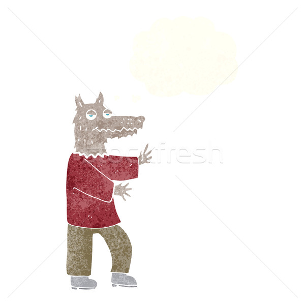 cartoon werewolf with thought bubble Stock photo © lineartestpilot