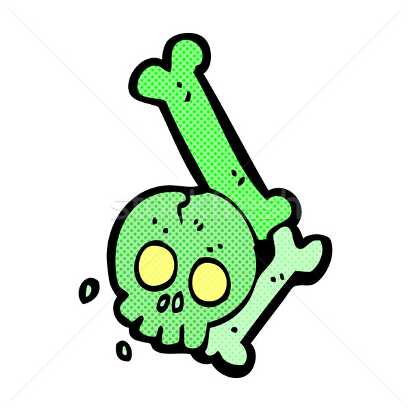 Stock photo: comic cartoon halloween bone number