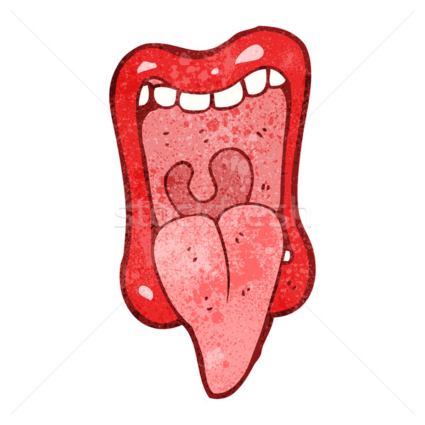 cartoon halloween mouth sticking out tongue Stock photo © lineartestpilot