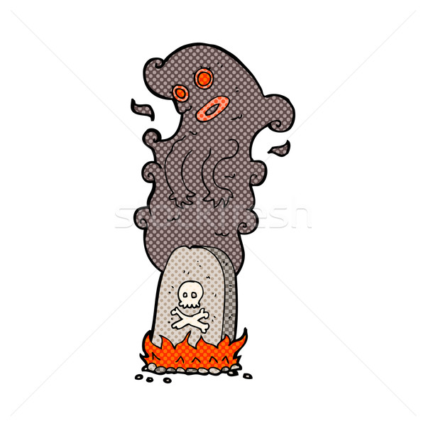 comic cartoon haunted grave Stock photo © lineartestpilot