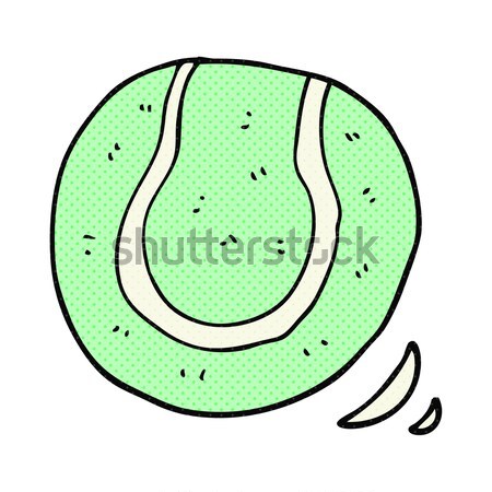комического Cartoon теннисный мяч ретро стиль Сток-фото © lineartestpilot