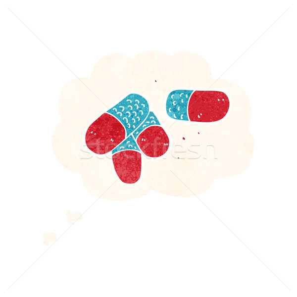 Desen animat bule gandire mână medical proiect artă Imagine de stoc © lineartestpilot