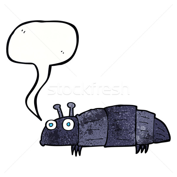 Cartoon bug tekstballon hand ontwerp kunst Stockfoto © lineartestpilot