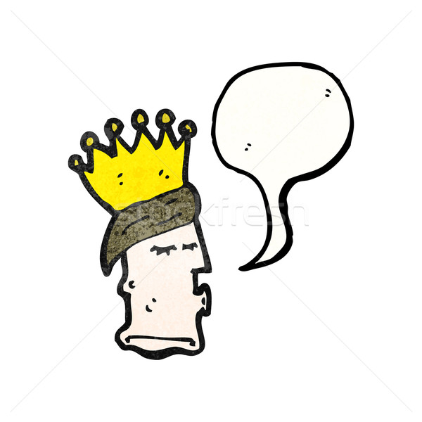 cartoon king's head symbol Stock photo © lineartestpilot