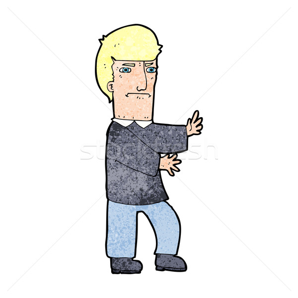 Rajz mogorva férfi kéz terv őrült Stock fotó © lineartestpilot