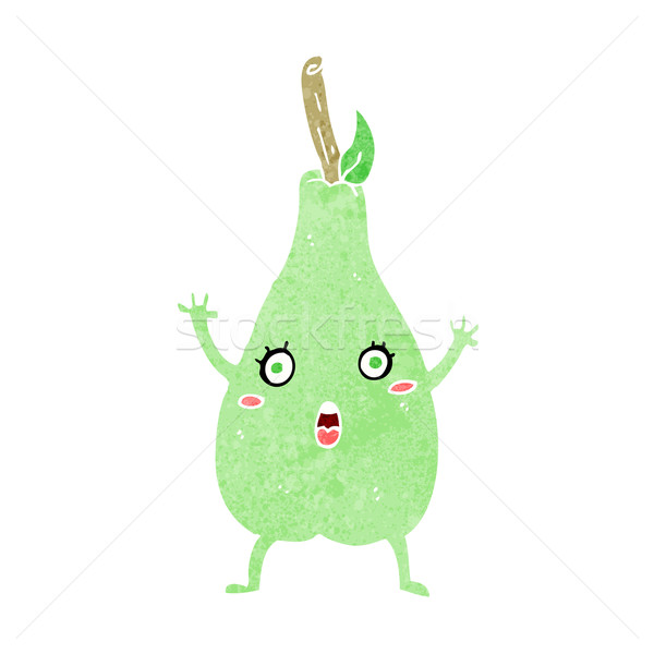 cartoon frightened pear Stock photo © lineartestpilot