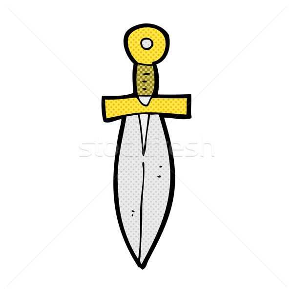Dessinées cartoon vieux poignard rétro [[stock_photo]] © lineartestpilot