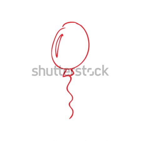 Stockfoto: Komische · cartoon · partij · ballon · retro