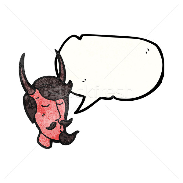 cartoon devil head Stock photo © lineartestpilot