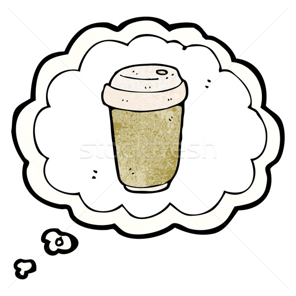 Cartoon кофе страстное желание искусства знак ретро Сток-фото © lineartestpilot