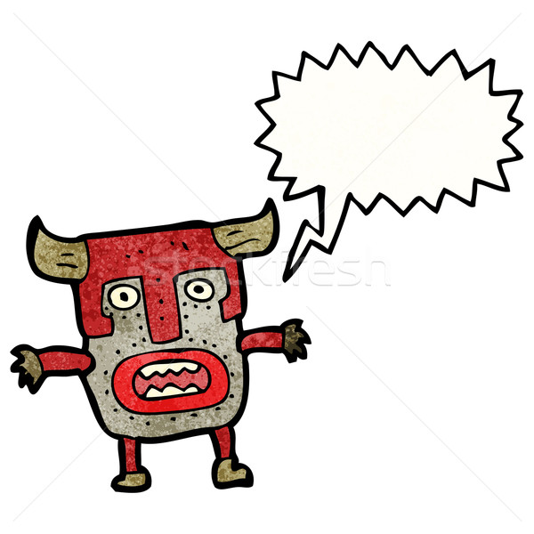 Tribal shaman desen animat om artă masca Imagine de stoc © lineartestpilot