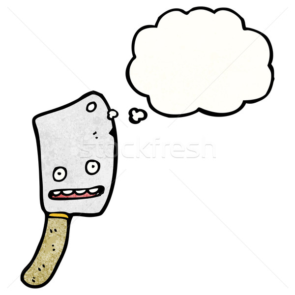 meat cleaver cartoon character Stock photo © lineartestpilot