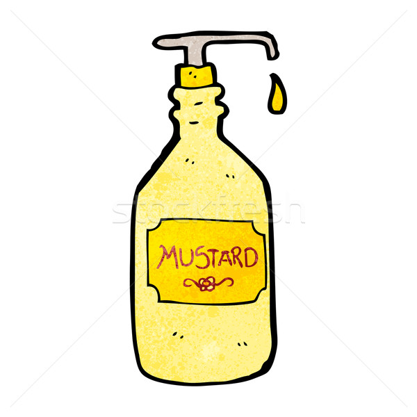 Moutarde bouteille rétro dessin cartoon cute [[stock_photo]] © lineartestpilot