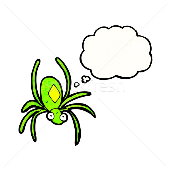Spinne Karikatur Retro Zeichnung Idee Stock foto © lineartestpilot