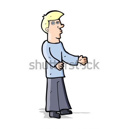 cartoon curious man Stock photo © lineartestpilot