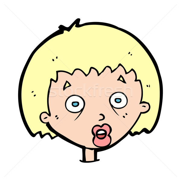 cartoon shocked woman Stock photo © lineartestpilot