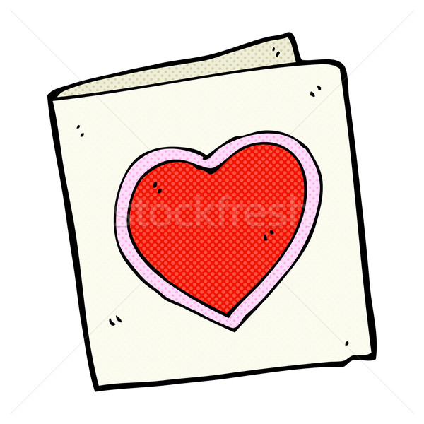 comic cartoon love heart card Stock photo © lineartestpilot