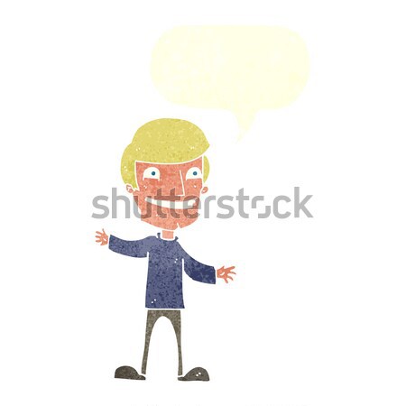 cartoon startled man with thought bubble Stock photo © lineartestpilot