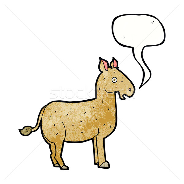 cartoon mule with speech bubble Stock photo © lineartestpilot