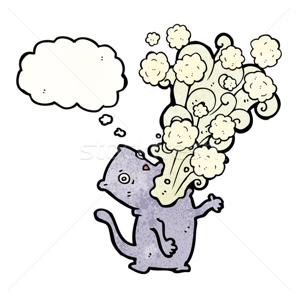 cartoon cat belching Stock photo © lineartestpilot