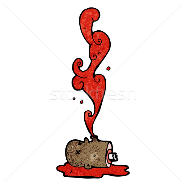 gross severed head cartoon Stock photo © lineartestpilot