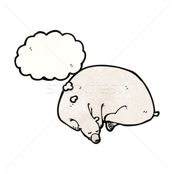 sleeping polar bear cartoon Stock photo © lineartestpilot