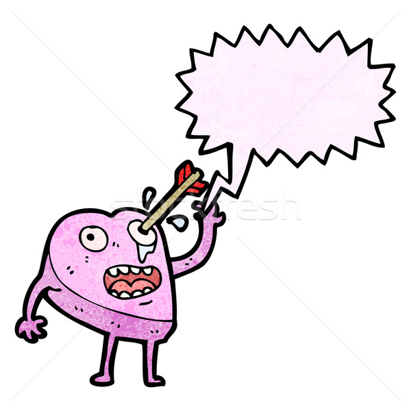 cartoon love struck heart Stock photo © lineartestpilot