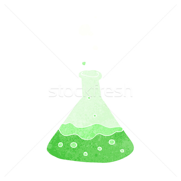 Cartoon wetenschap chemicaliën ontwerp kunst retro Stockfoto © lineartestpilot