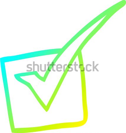 cartoon positive tick symbol Stock photo © lineartestpilot