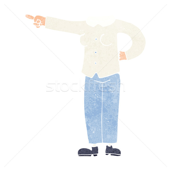 cartoon pointing body (mix and match cartoons or add own photo) Stock photo © lineartestpilot