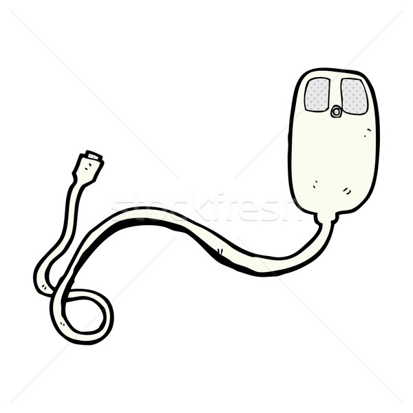 Cômico desenho animado mouse de computador retro estilo Foto stock © lineartestpilot