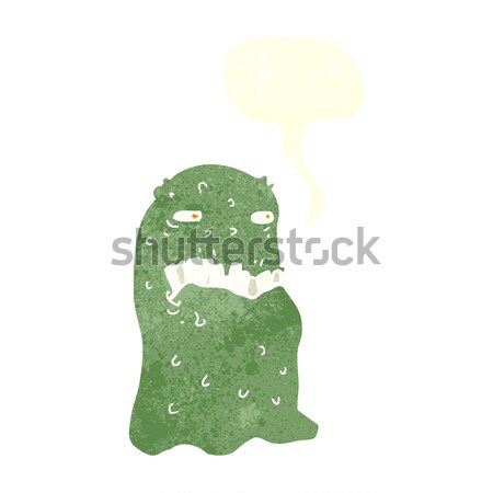 cartoon gross ghost with thought bubble Stock photo © lineartestpilot