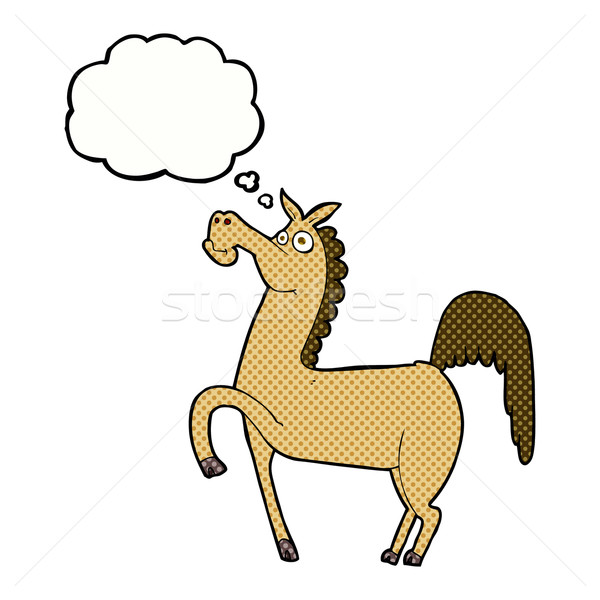funny cartoon horse with thought bubble Stock photo © lineartestpilot