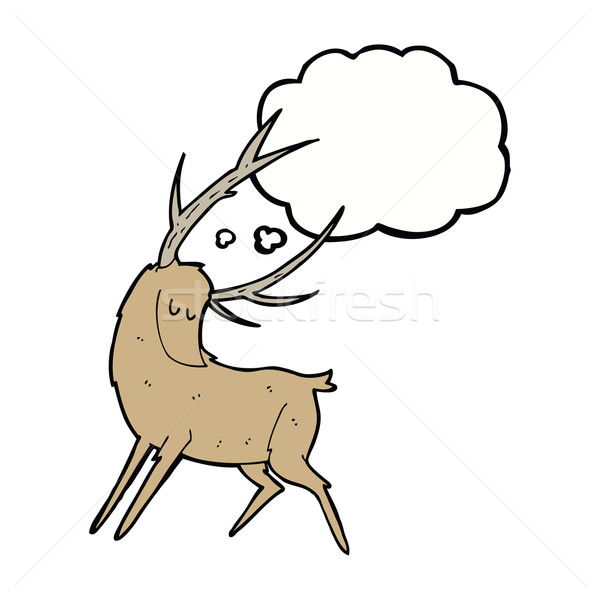 cartoon stag with thought bubble Stock photo © lineartestpilot