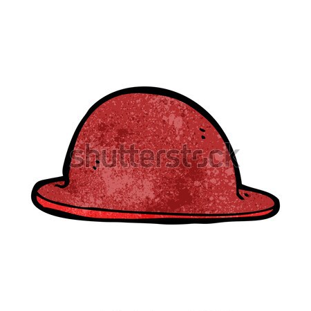 comic cartoon red bowler hat Stock photo © lineartestpilot