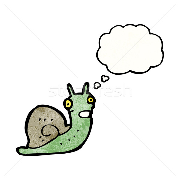 cartoon snail with thought balloon Stock photo © lineartestpilot