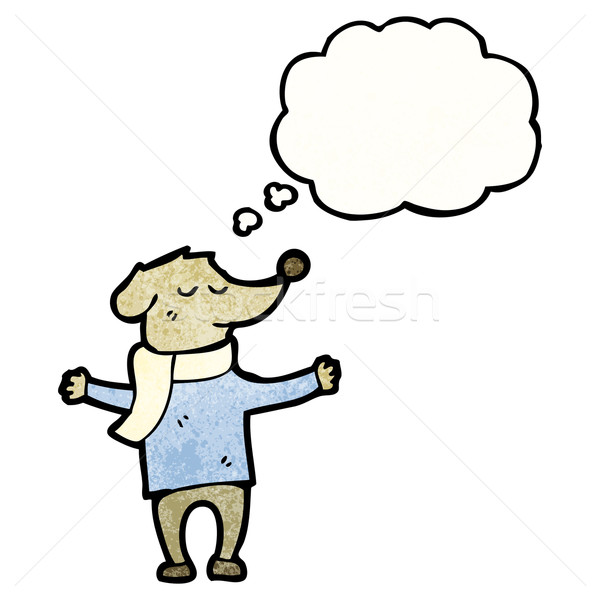 cartoon dog with thought bubble Stock photo © lineartestpilot