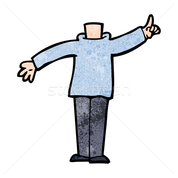 cartoon body with raised hand  (mix and match cartoons or add ow Stock photo © lineartestpilot