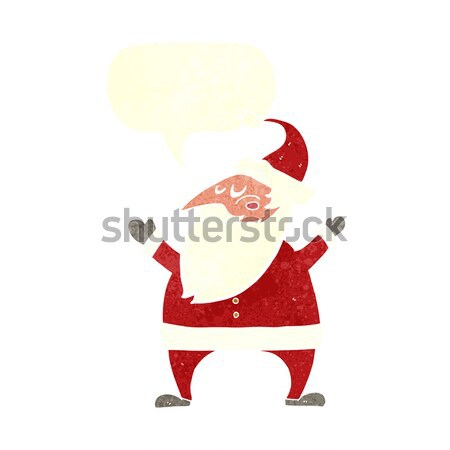 jolly santa cartoon with thought bubble Stock photo © lineartestpilot