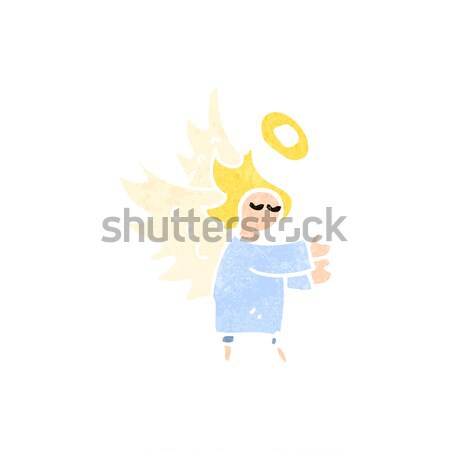 cartoon exasperated middle aged man with thought bubble Stock photo © lineartestpilot