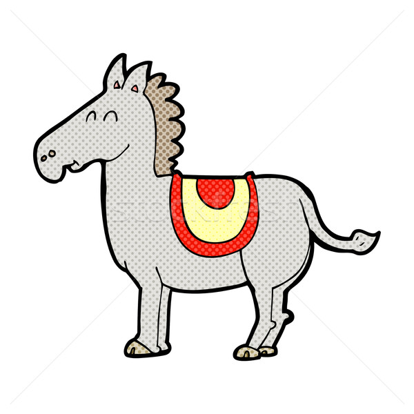 Cômico desenho animado burro retro estilo Foto stock © lineartestpilot